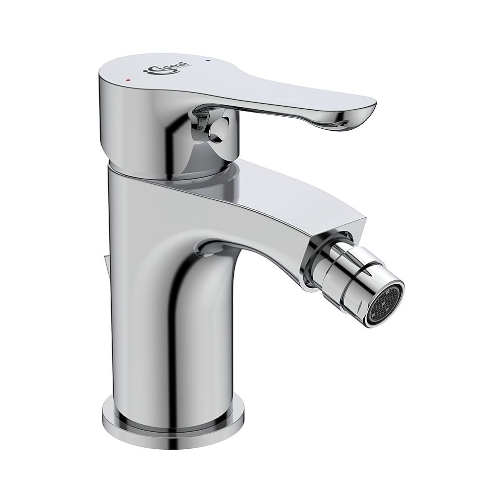 Robinetterie de bidet Alpha Standard Ideal, avec évacuation, portée 96 mm, chromé