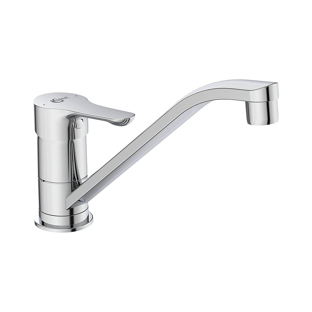 Robinetterie de cuisine Alpha Ideal Standard, porte-à-faux 224 mm, chrome
