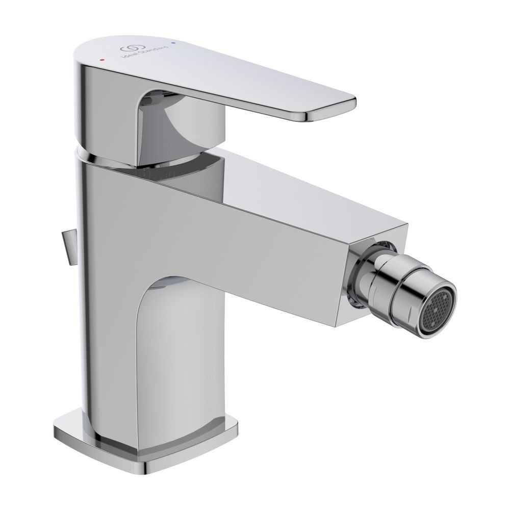 Robinetterie de bidet Ideal Standard Cerafine D, chromé, sortie 124 mm