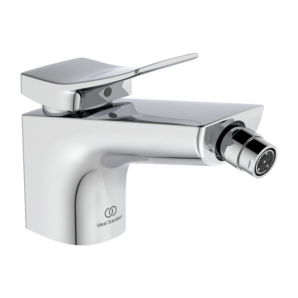 Robinetterie de bidet Ideal Standard Conca, chromé, avec évacuation, sortie 133 mm