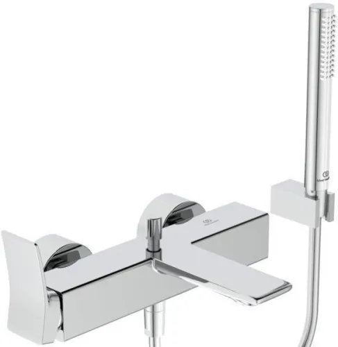 Robinetterie de bain IDEAL STANDARD Conca AP avec barre de douche, flexible de douche et support mural, chromé