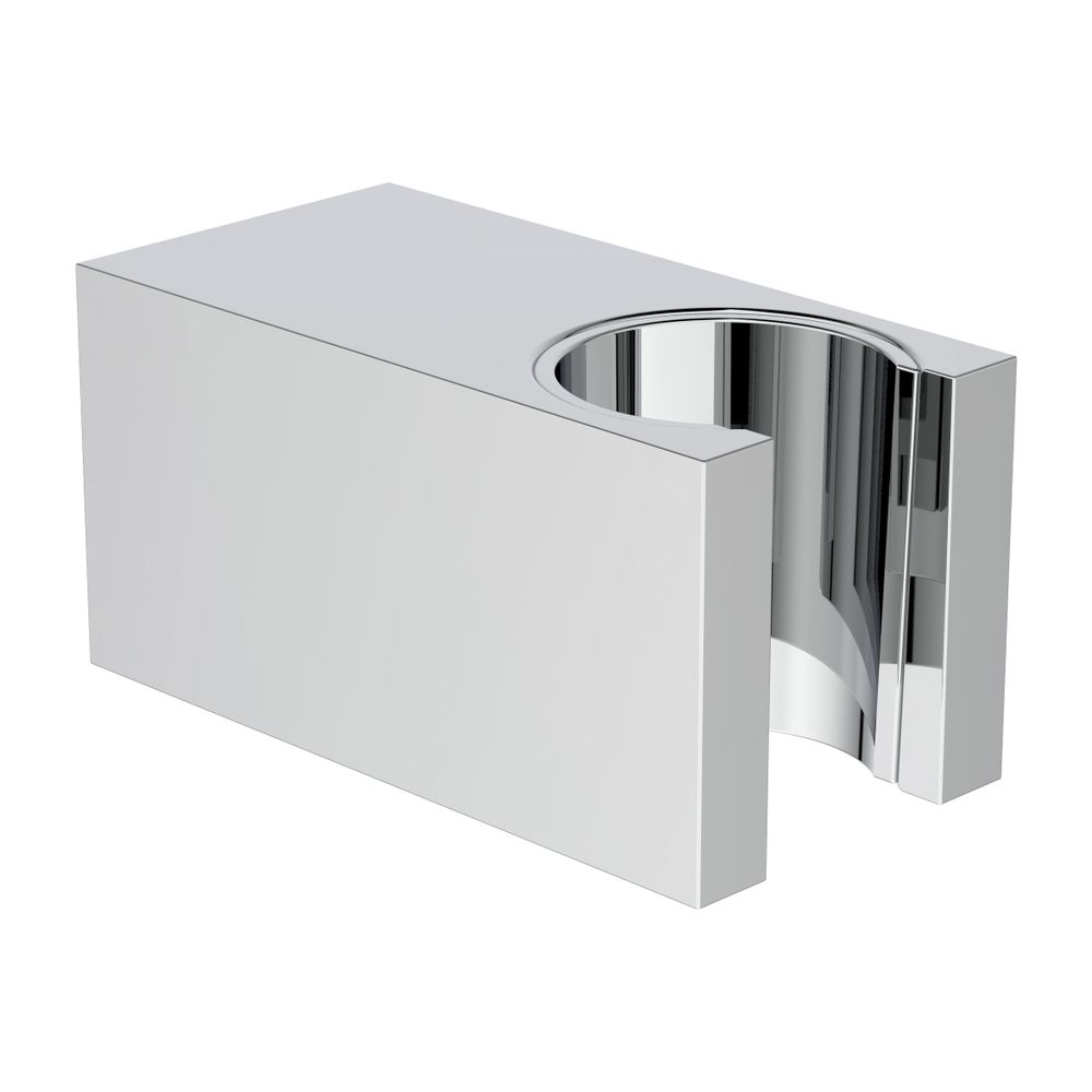 Support mural Ideal Standard Idealrain, rosace carrée, pour pommeau de douche manuel, chromé