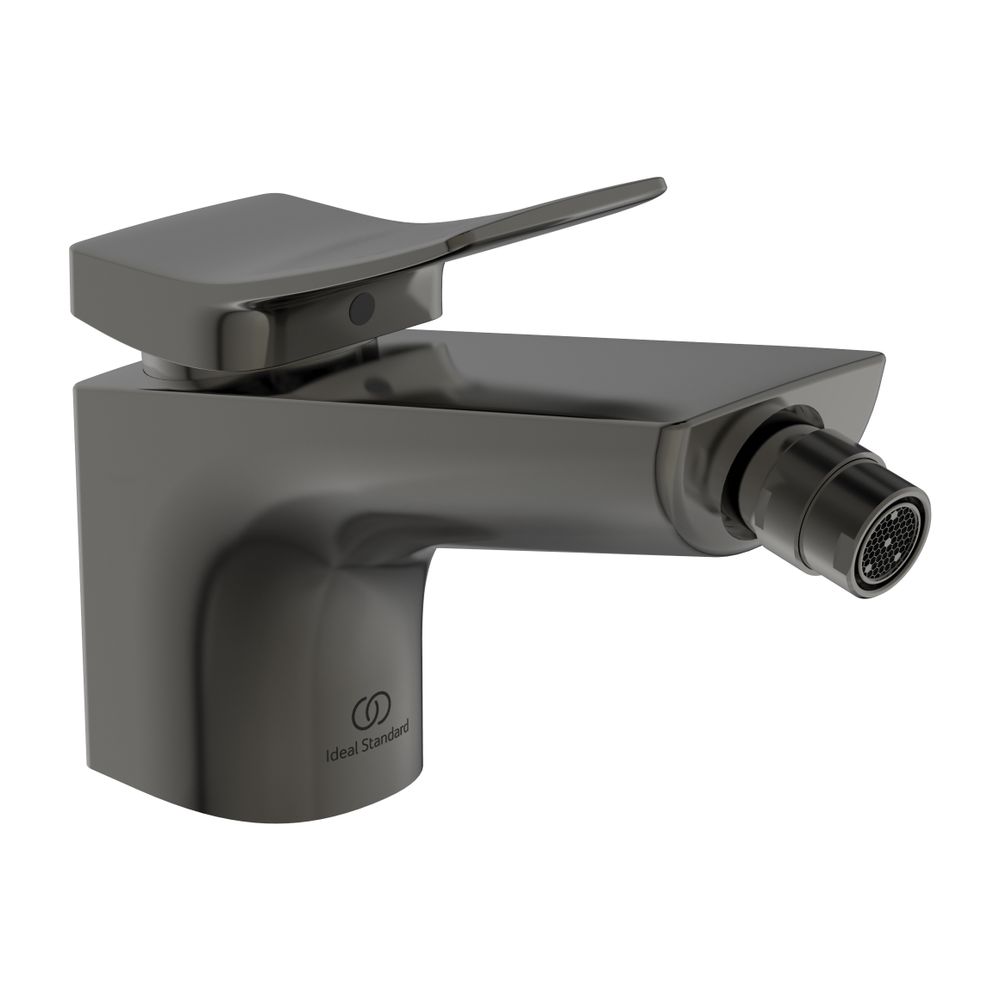 Robinetterie de bidet Ideal Standard Conca, avec évacuation Ø133 mm, Gris Magnétique