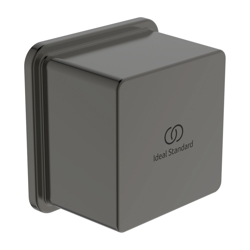 Raccord mural angulaire Idealrain, design carré, pour flexible de douche G1/2, gris magnétique