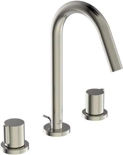 Mitigeur de lavabo Ideal Standard IS 3 trous JOY, avec évacuation, sortie 127 mm, Silver Storm