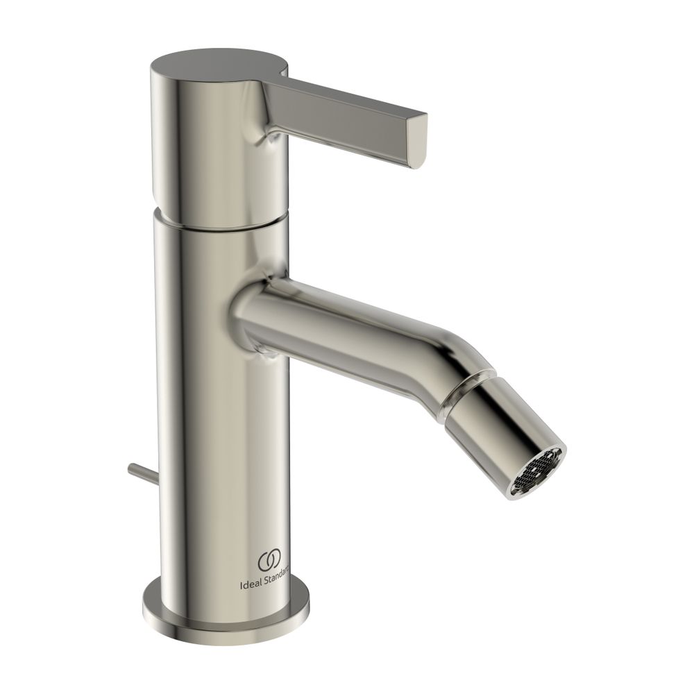 Robinetterie de bidet Ideal Standard JOY, avec garniture d'évacuation Ø110 mm, finition Silver Storm