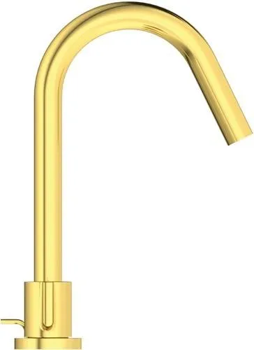 Robinetterie de lavabo IDEAL STANDARD JOY 3 trous, avec siphon, portée 127 mm, brushed gold