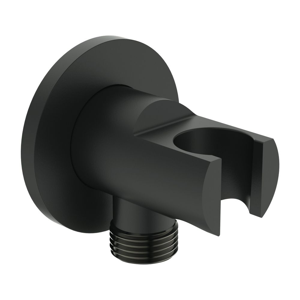 Ideal Standard Support mural Idealrain Round pour pommeau de douche et flexible G1/2 Silk Black