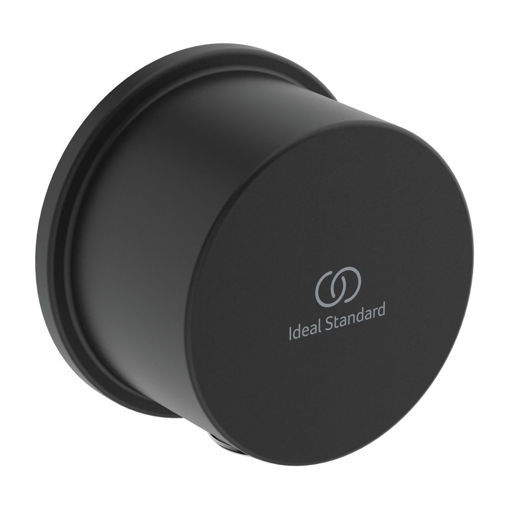 Coudé de raccordement mural Idealrain Round pour flexible de douche G1/2 noir soie IDEAL STANDARD