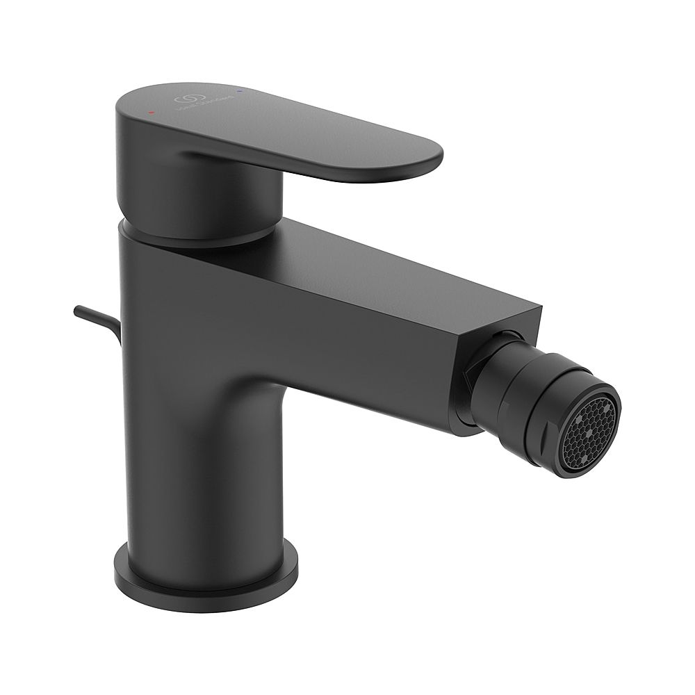 Robinetterie de bidet Ideal Standard Cerafine O avec évacuation, sortie 132 mm, noir soie
