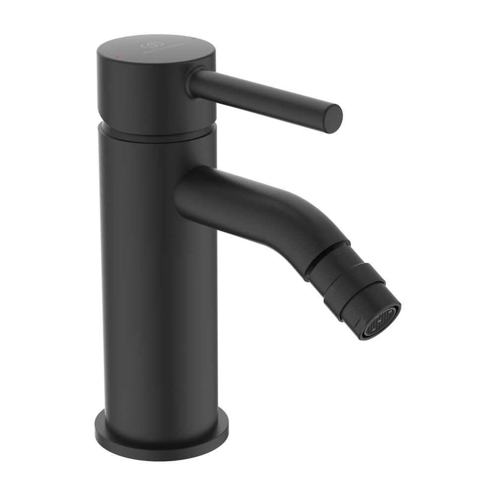 Robinetterie de bidet Ideal Standard Ceraline, avec évacuation, portée 106 mm, Silk Black