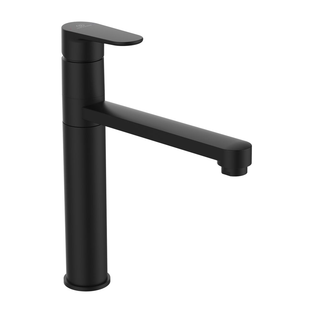 Robinet de cuisine Ideal Standard Cerafine O H180 avec bec haut - Sortie 205 mm - Noir soyeux