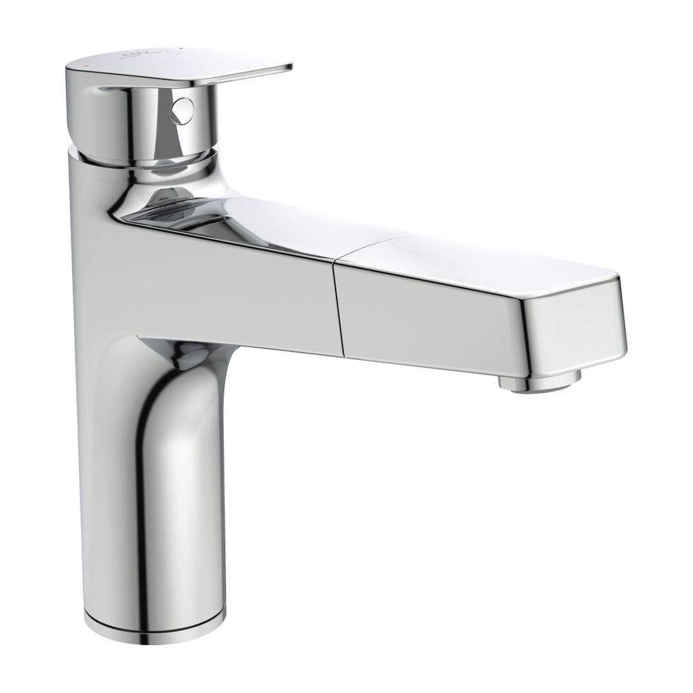 Robinetterie de cuisine Ideal Standard Ceraplan avec bec haut, sortie 210 mm, pommeau 1 fonction, chromé
