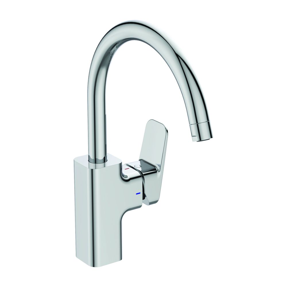 Robinetterie de cuisine Ideal Standard Ceraplan sortie longue 200 mm avec bec orientable chromé