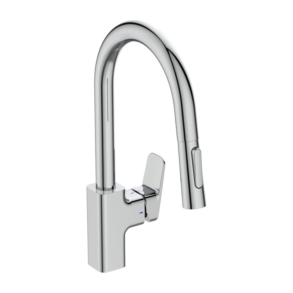 Robinetterie de cuisine Ideal Standard Ceraplan, sortie de tuyau haute, 216 mm, chromé