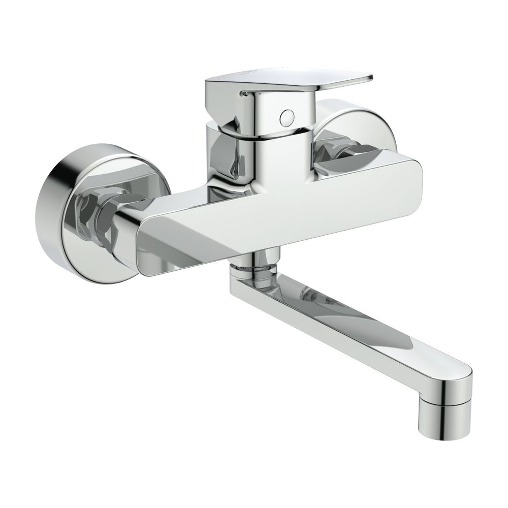 Robinetterie de cuisine murale Ceraplan Ideal Standard, sortie 198 mm, chromé