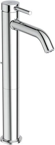 Mitigeur pour lavabo Ceraline Nuovo Ideal Standard avec socle prolongé 135 mm avec évacuation BlueStart chrom