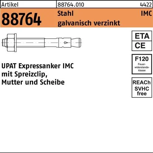 Cheville express R 88764 IMC 10/05/71 K acier galvanisé 50 pièces UPAT — lot de 50 pièces