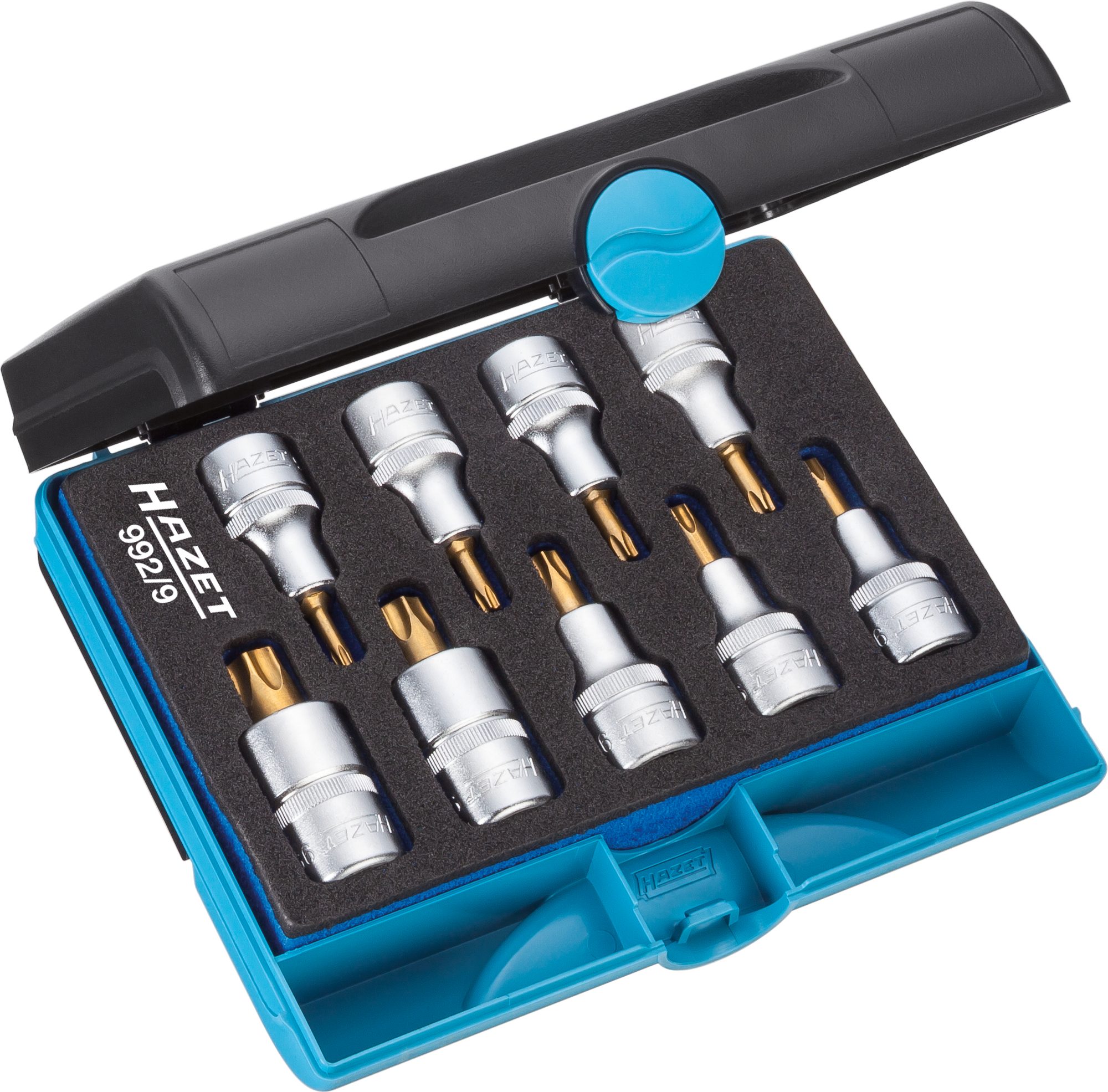 Jeu de douilles à cliquet TORX® HAZET (1/2 pouce), 9 pièces