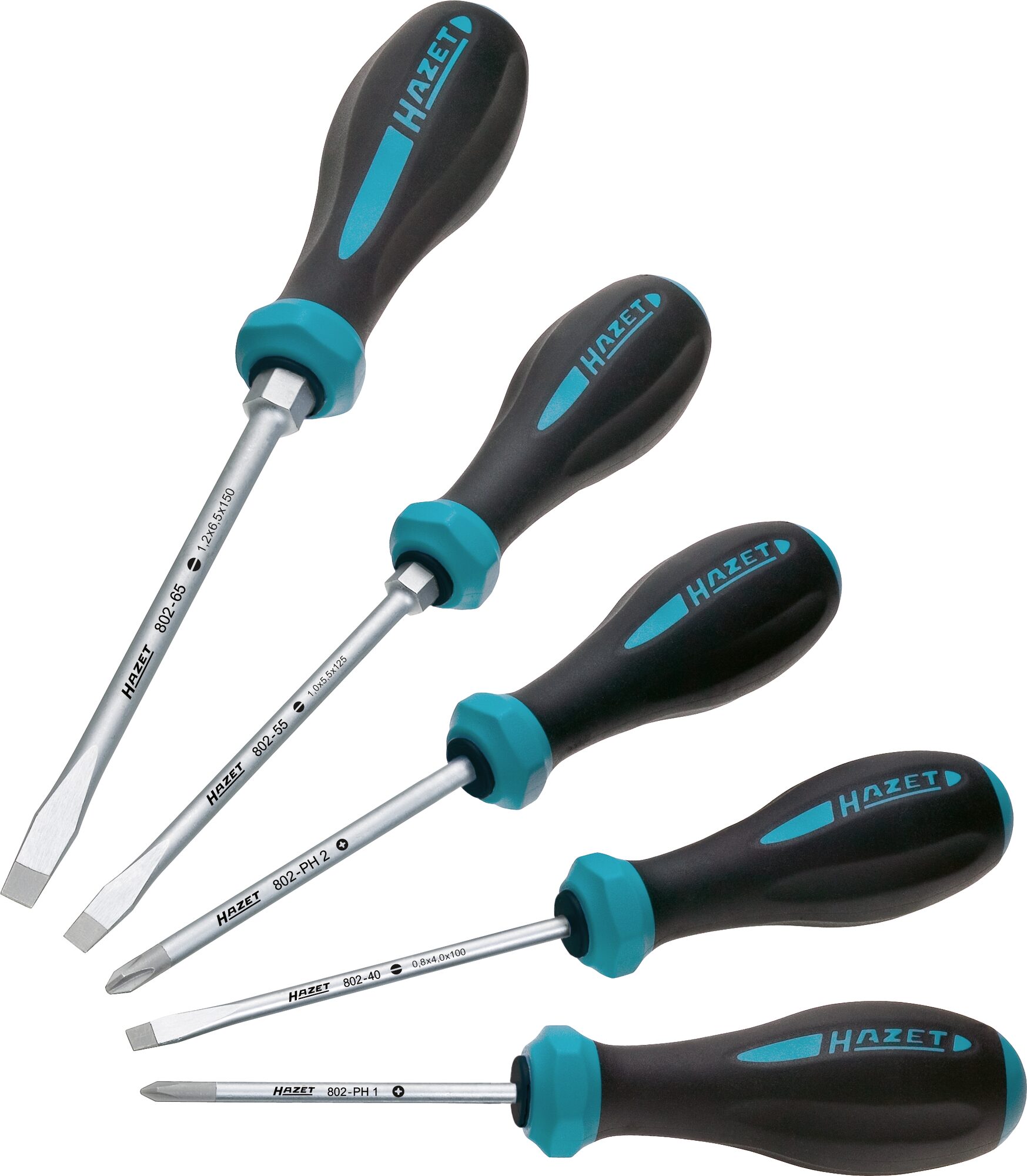 Jeu de tournevis HAZET HEXAnamic®, fente et Phillips, 5 pièces