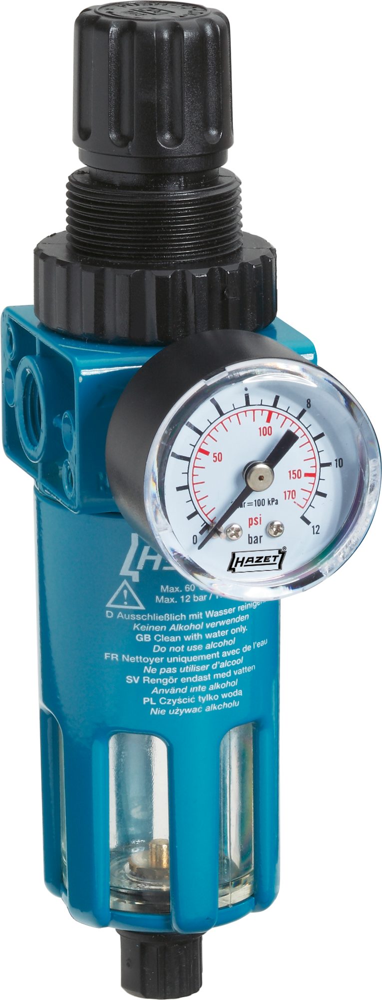 Réducteur-filtre HAZET avec manomètre