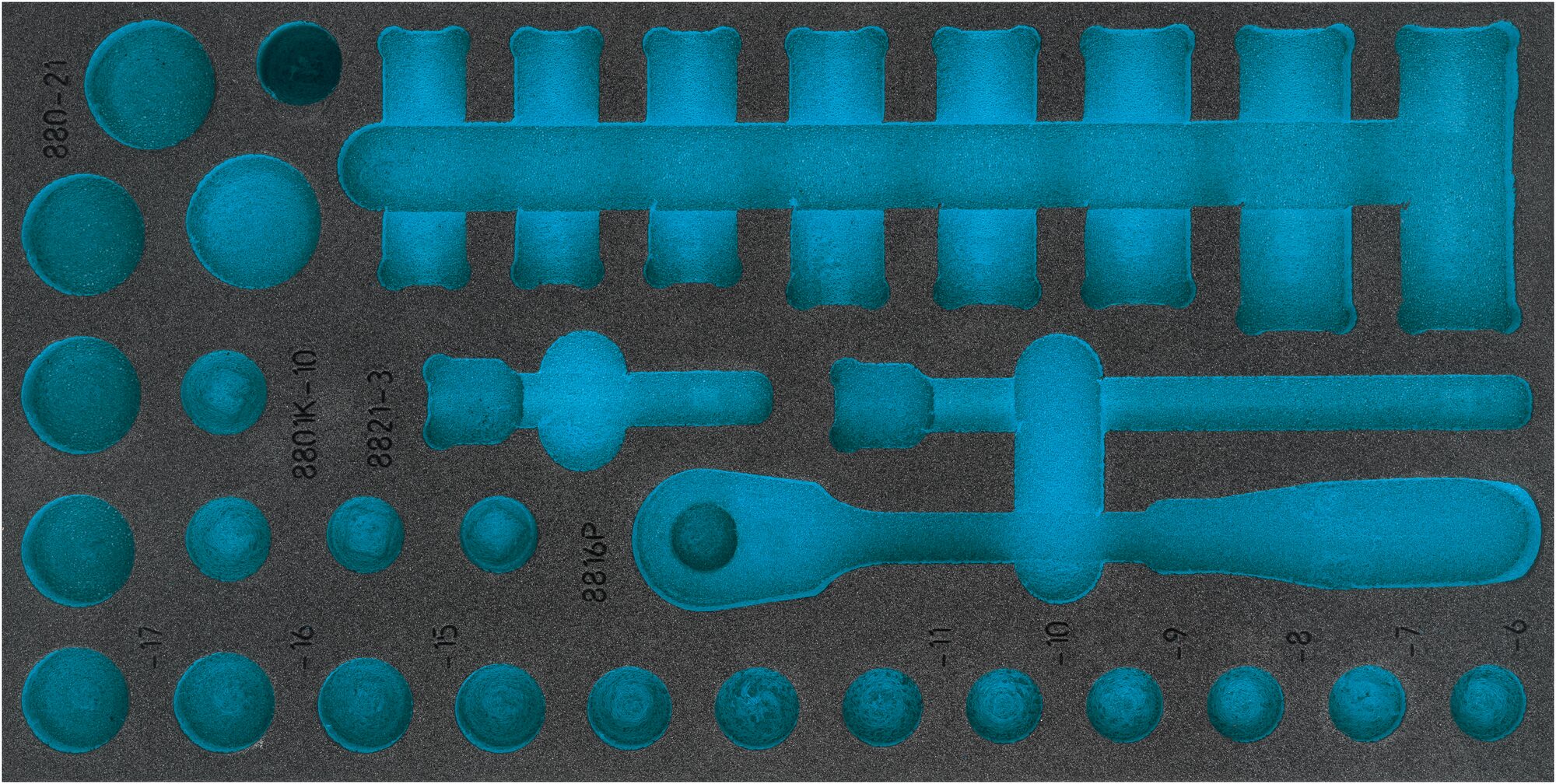 Insert en mousse souple bi-composant HAZET (vide)