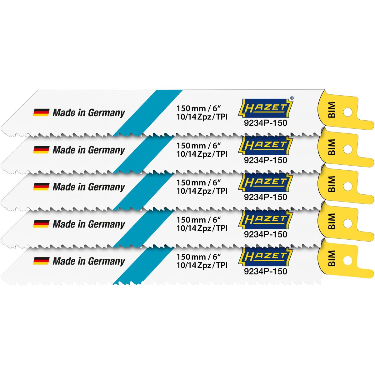 Jeu de lames de scie HAZET 2–10 mm, 5 pièces — lot de 5 pièces
