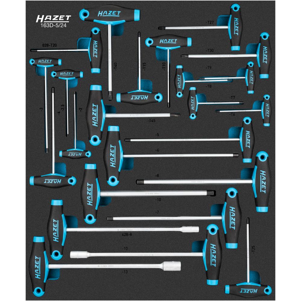 Jeu de douilles à cliquet HAZET 163D-5/24 - 24 pièces
