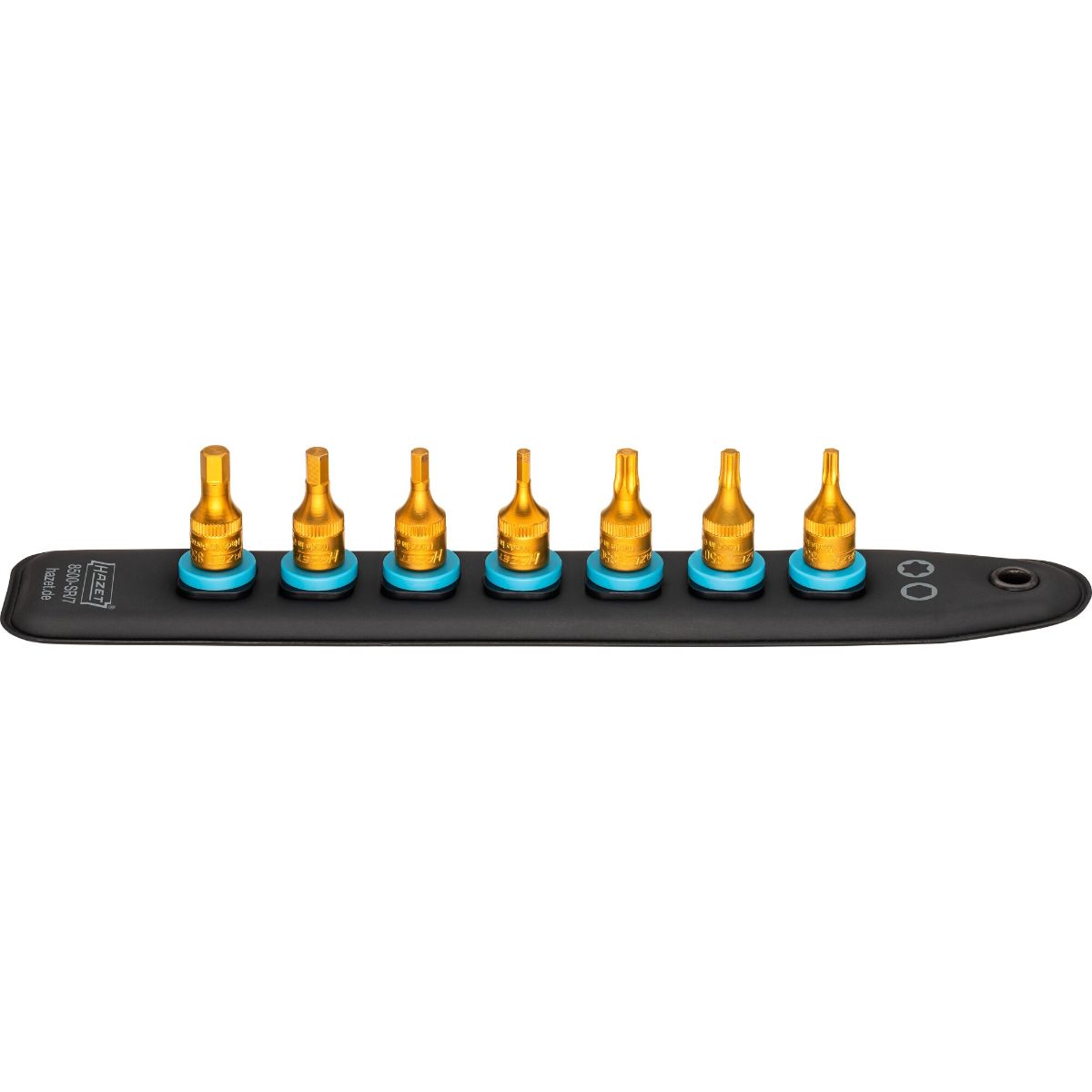 SmartRail HAZET avec 7 emplacements carré 6,3 mm (1/4 pouce) 7 pièces, TORX femelle