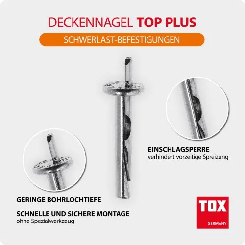 Clou à plafond TOX Top 6-35 KT