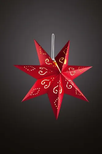 Hellum Étoile en papier LED rouge 60 cm 521795