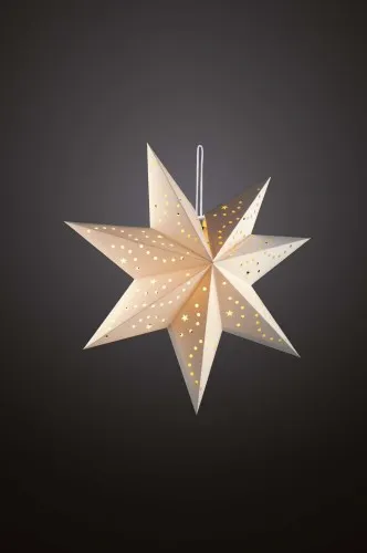 Hellum Étoile en papier LED blanche 60 cm 521801
