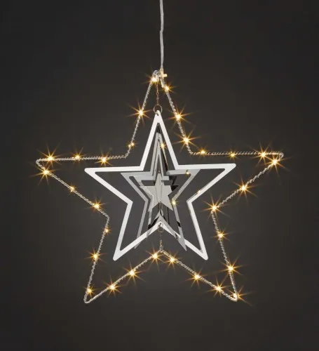 Étoile métallique 3D LED Hellum 522990