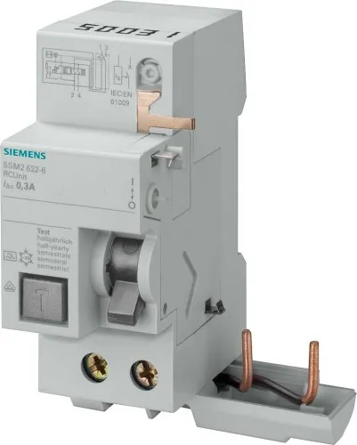 Siemens Bloc différentiel industriel numérique, 2 pôles 5SM2725-0