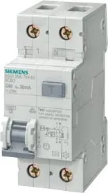 Disjoncteur différentiel Siemens 5SU1356-7KK10, 1P+N, 10 A, 30 mA, type A, C-Char