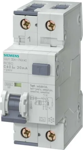 Siemens Disjoncteur différentiel FI/LS industriel 5SU1654-0KK32