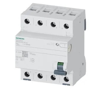 Disjoncteur différentiel Siemens SENTRON 5SV3344-4, 4 pôles, type B, 40 A, 30 mA