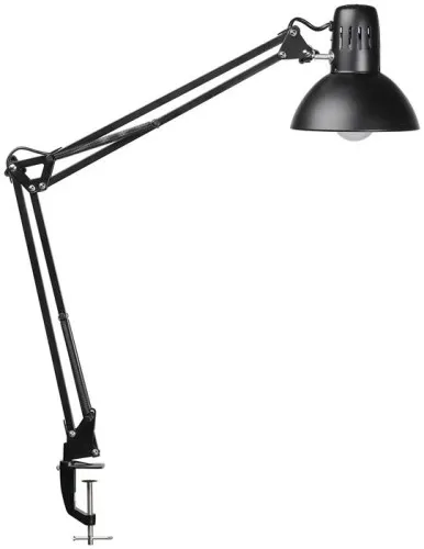 Lampe de bureau MAUL métal noir H.44cm avec pince de table et LED