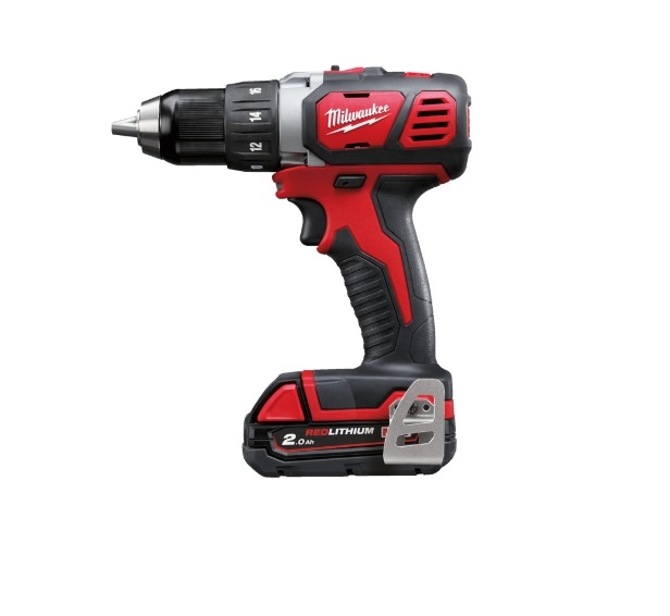 Perceuse-visseuse sur batterie Milwaukee M18BDD-202X, 2x 2,0 Ah et chargeur en boîte HD