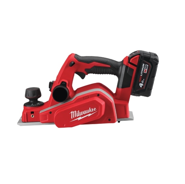 Rabot sur batterie Milwaukee M18BP-402C avec 2 batteries 4,0 Ah + chargeur en coffret de transport