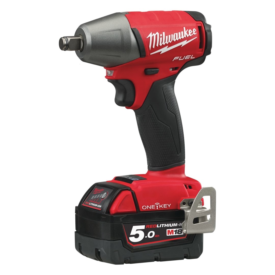 Perceuse-visseuse à percussion Milwaukee ONE KEY M18ONEIWF12-502X 2x 5,0 Ah + chargeur HD-Box