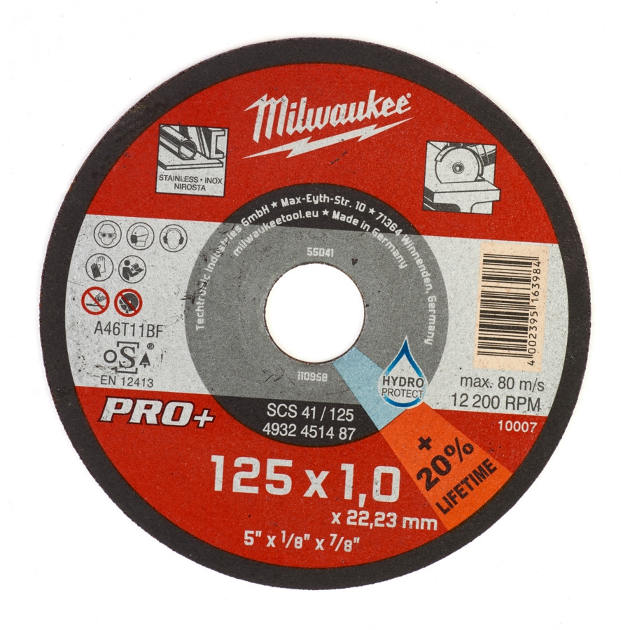 Milwaukee - Lot de 200 disques de tronçonnage métallique 125 x 1 mm PRO+ — lot de 200 pièces
