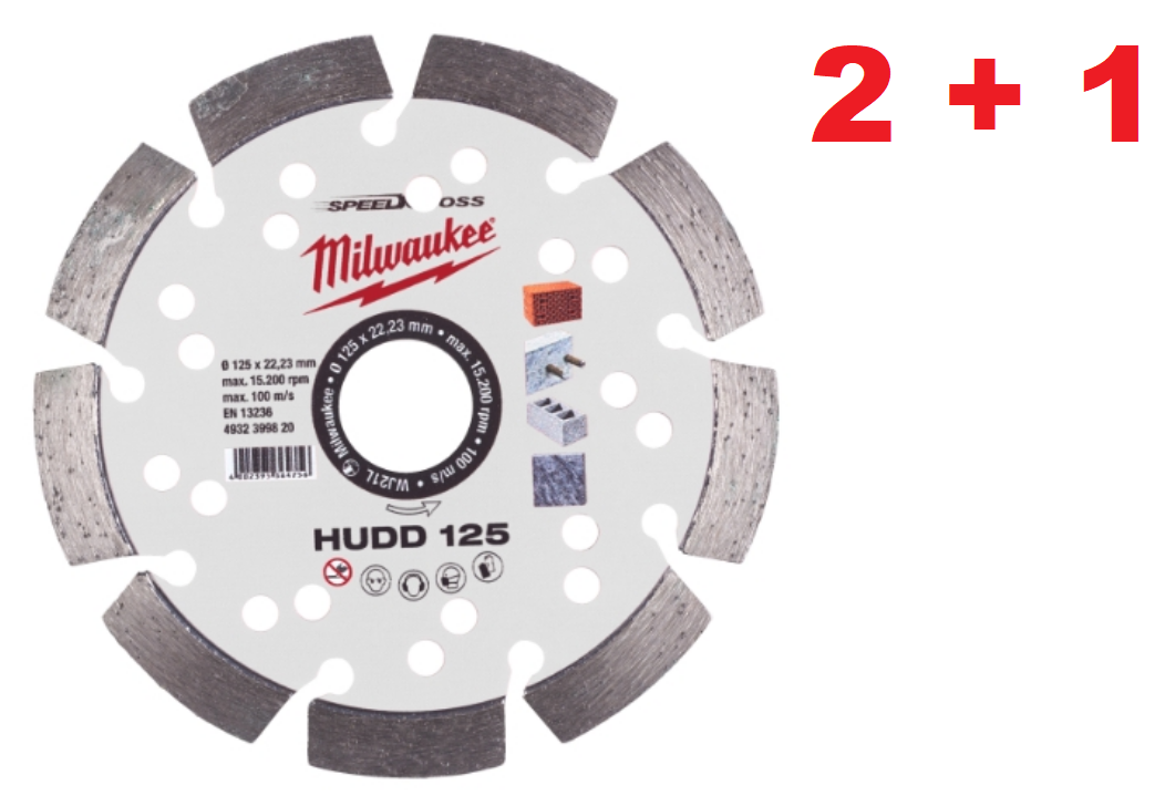 Disque diamant Speedcross Milwaukee HUDD 125 mm pour matériaux durs