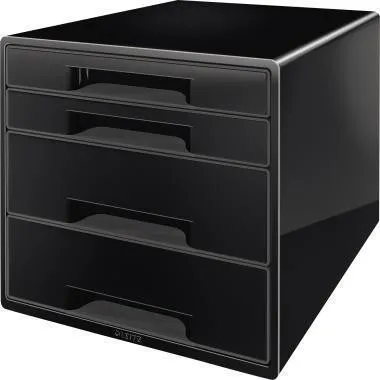 Boîte de rangement Leitz CUBE 52521095, 4 tiroirs, noir