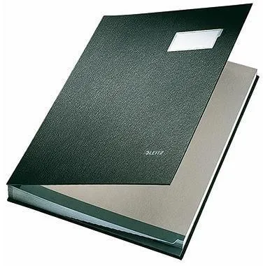 Leitz Chemise à signatures 57010095 DIN A4 10 compartiments Carton gris noir