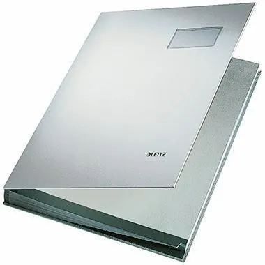 Chemise à signatures Leitz 57000085, DIN A4, 20 compartiments, carton gris recyclé