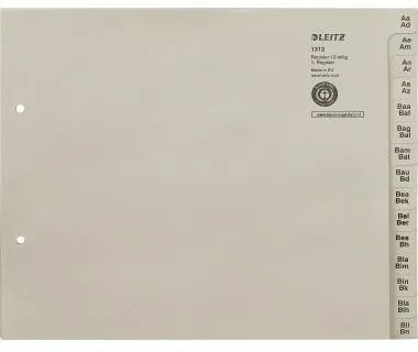 Série de registres Leitz 13120085 DIN A4 A-Z pour 12 classeurs