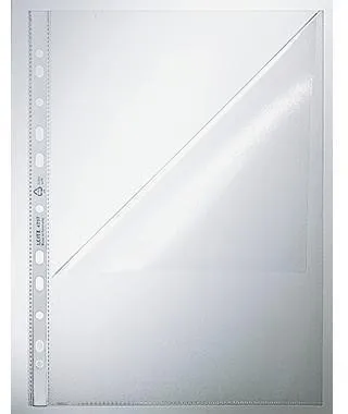 Pochettes pour prospectus Leitz 47970000 DIN A4 0,09 mm PP tr 100 pièces/boîte — lot de 100 pièces