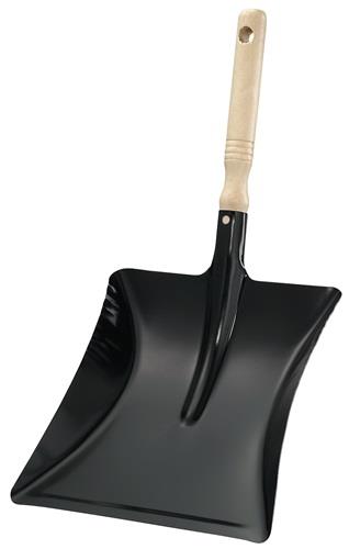 Pelle à balayures avec manche en bois peint en noir - 51200-08 — lot de 10 pièces