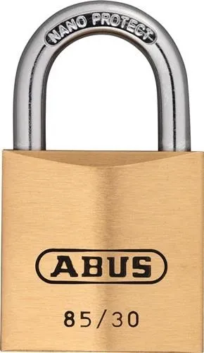 Serrure à chaîne ABUS 85/30 gl corps de serrure 30 mm en laiton à clé unique 0402
